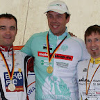 Saarland Meisterschaft Einzelzeitfahren Podium Männer Elite: 2. Matthias Schnapka, 1. Alexander Boos, 3. Martin Schaar