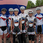 3. Remax Rundfahrt Langenlois: BIKE-AID Fahrerinnen Sonja Rau, Katharina Fischer, Elena Eggl mit den Mädels vom Team GB Cycles