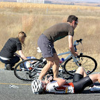 Tour de Free State Südafrika 2012: Gastfahrerin Annemie gestürzt