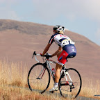 Tour de Free State Südafrika 2012: Lotto Fahrerin in den Bergen des National Parks